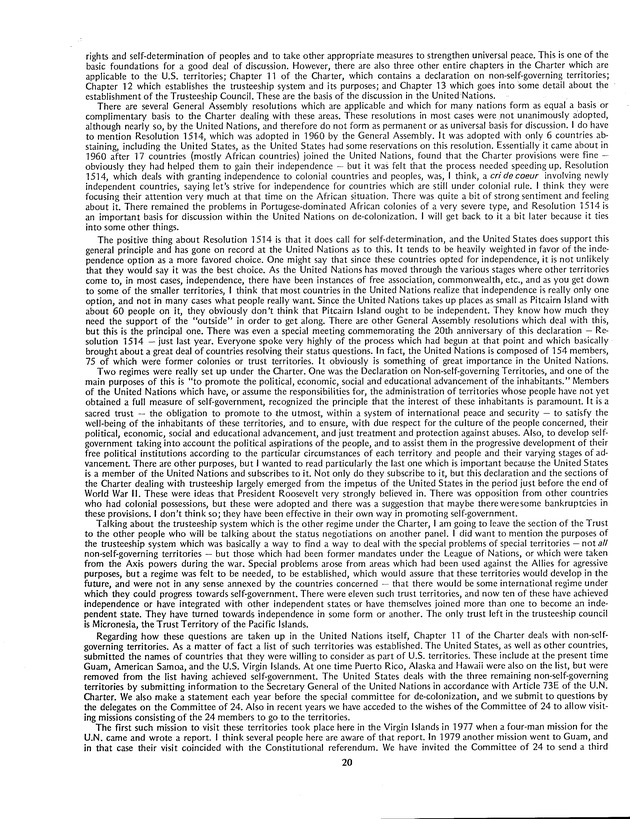 Proceedings: Conference on Recent Developments in United States - Offshore Areas Relations (March 1982) - Page 20