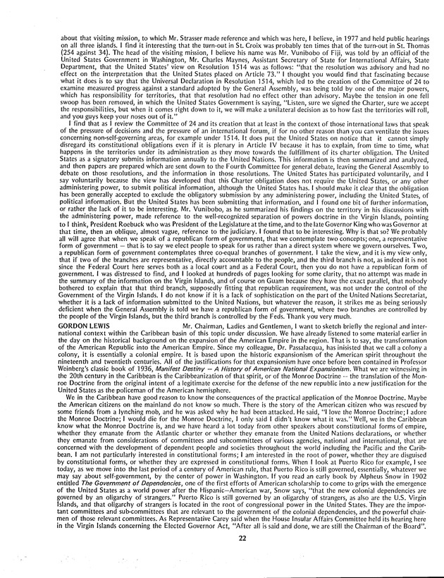 Proceedings: Conference on Recent Developments in United States - Offshore Areas Relations (March 1982) - Page 22