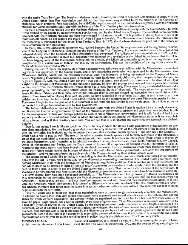 Proceedings: Conference on Recent Developments in United States - Offshore Areas Relations (March 1982) - Page 48