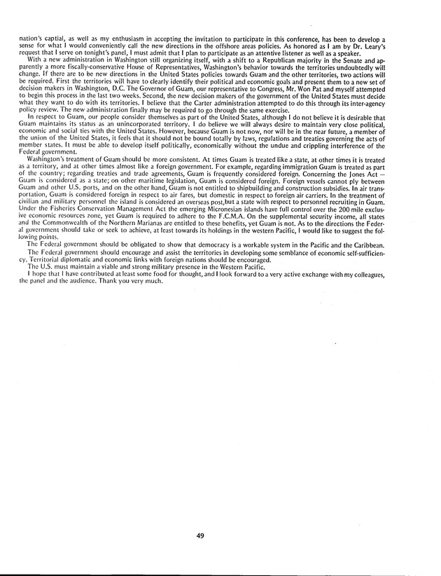 Proceedings: Conference on Recent Developments in United States - Offshore Areas Relations (March 1982) - Page 49