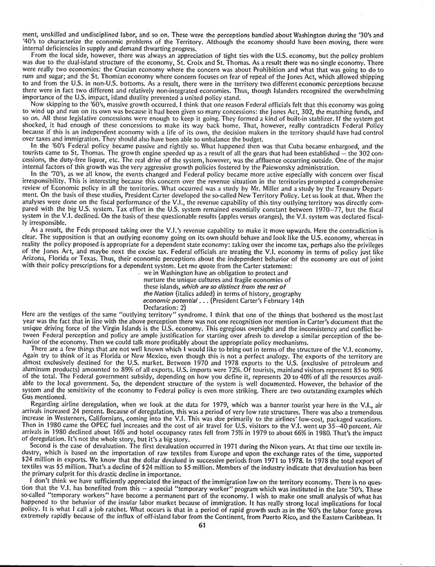 Proceedings: Conference on Recent Developments in United States - Offshore Areas Relations (March 1982) - Page 61