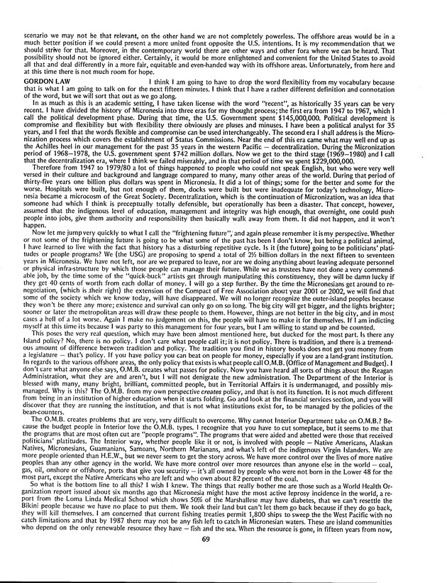 Proceedings: Conference on Recent Developments in United States - Offshore Areas Relations (March 1982) - Page 69