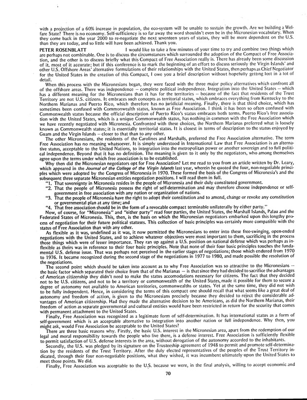 Proceedings: Conference on Recent Developments in United States - Offshore Areas Relations (March 1982) - Page 70