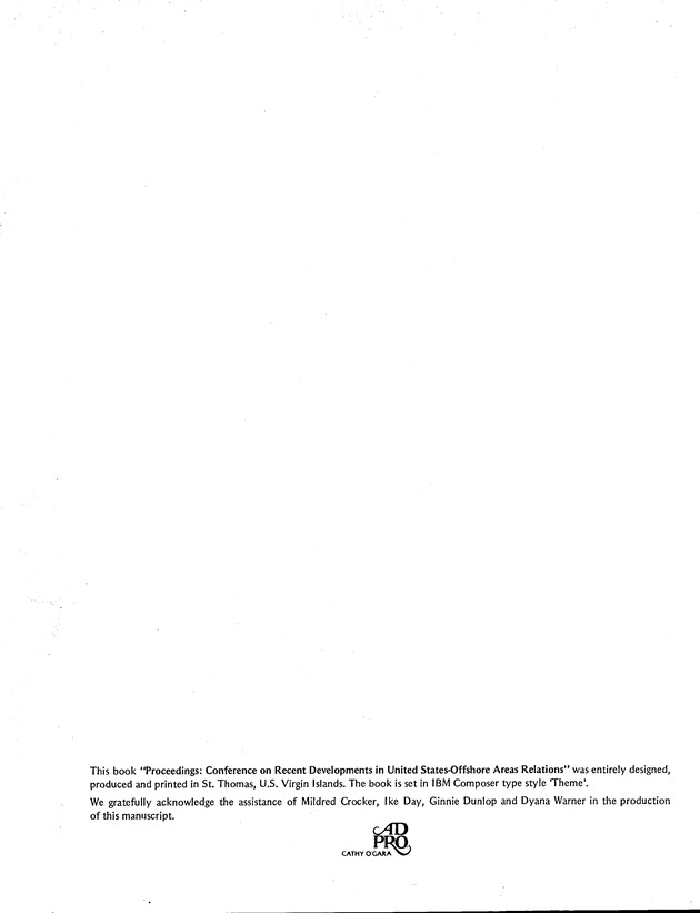 Proceedings: Conference on Recent Developments in United States - Offshore Areas Relations (March 1982) - Page 76