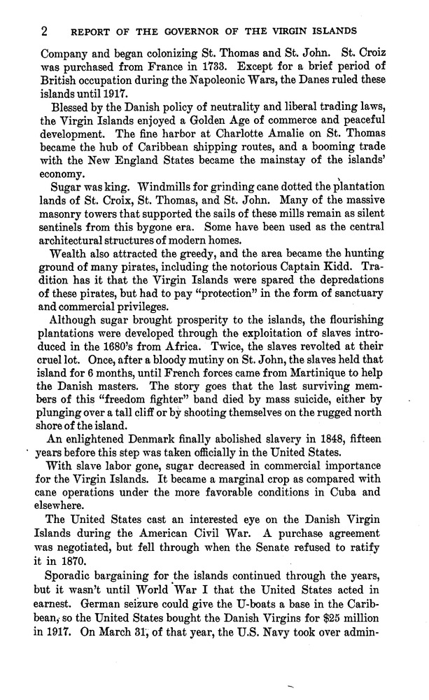 Annual report of the Governor of the Virgin Islands - Page 2