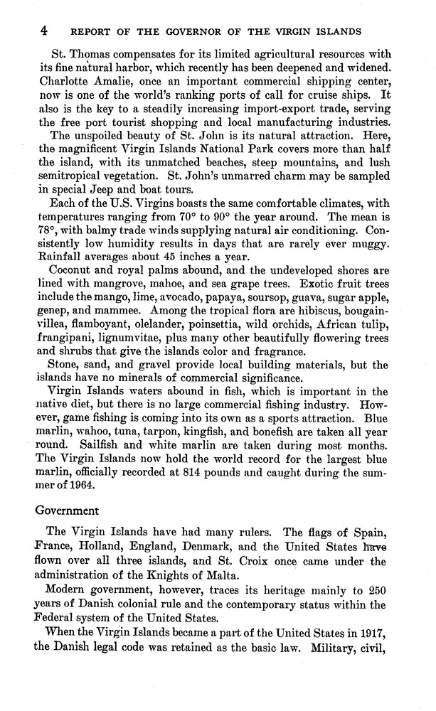 Annual report of the Governor of the Virgin Islands - Page 4