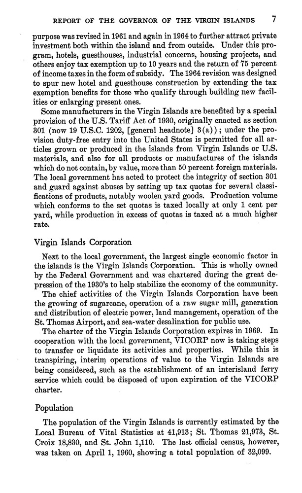 Annual report of the Governor of the Virgin Islands - Page 7