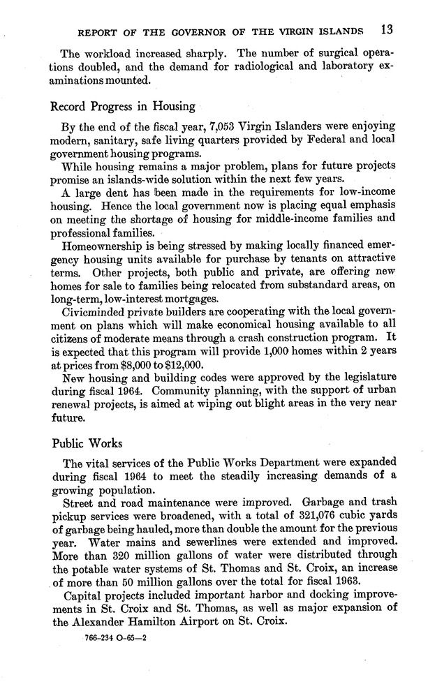 Annual report of the Governor of the Virgin Islands - Page 13