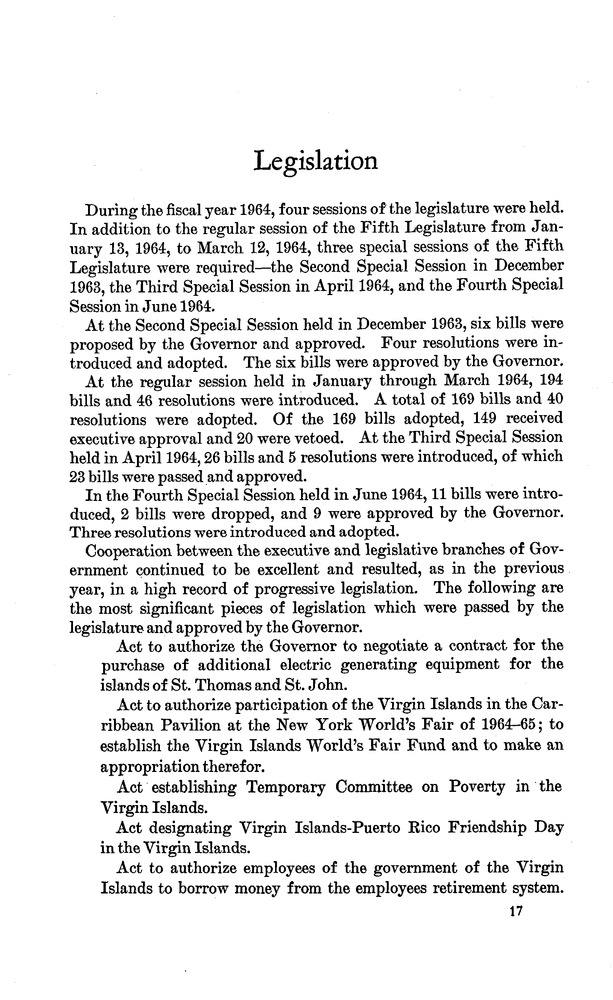 Annual report of the Governor of the Virgin Islands - Page 17