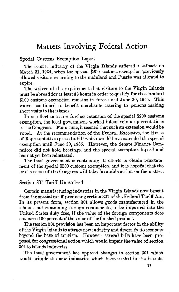 Annual report of the Governor of the Virgin Islands - Page 19