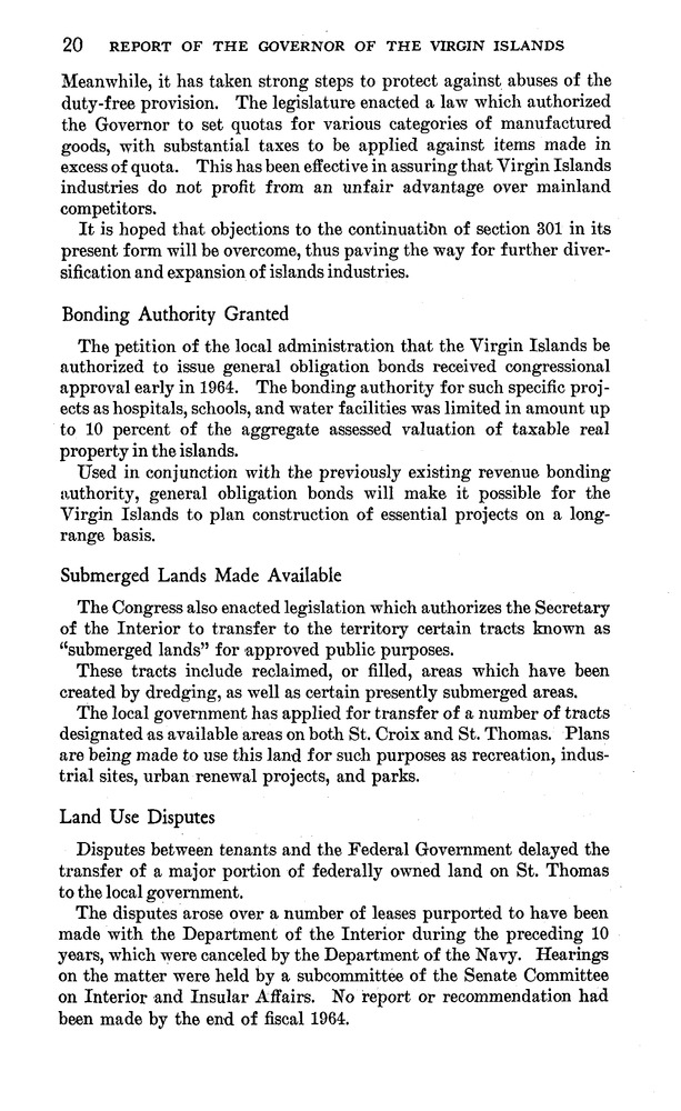 Annual report of the Governor of the Virgin Islands - Page 20