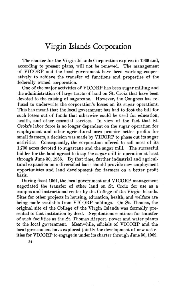 Annual report of the Governor of the Virgin Islands - Page 24