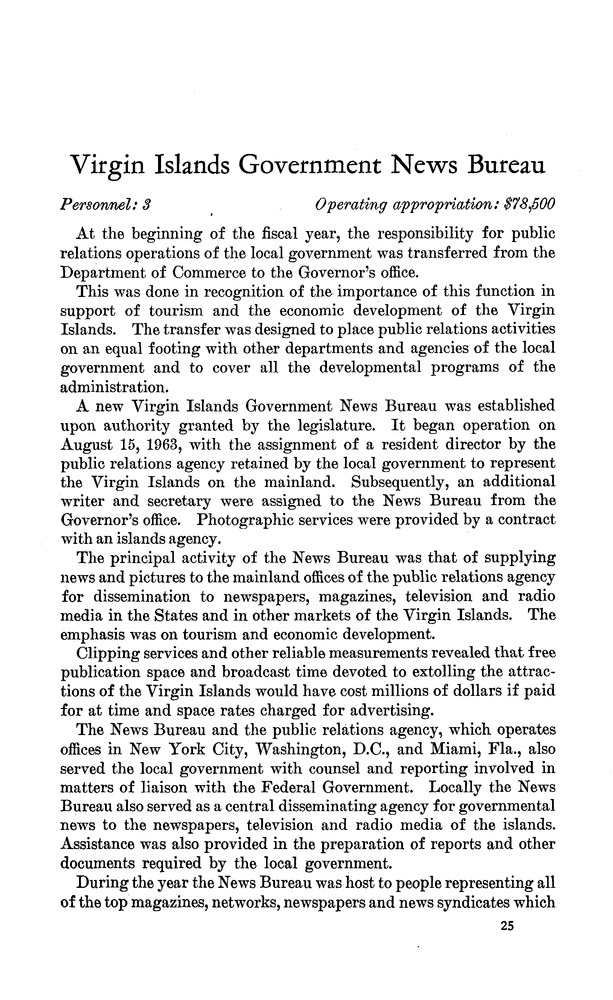 Annual report of the Governor of the Virgin Islands - Page 25