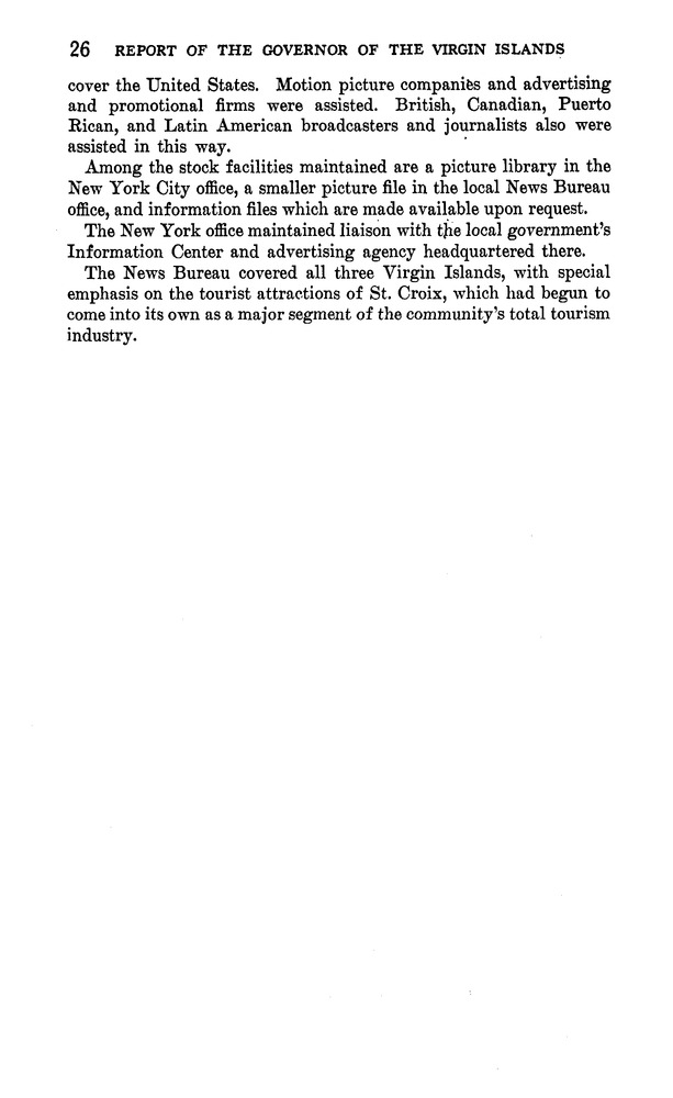 Annual report of the Governor of the Virgin Islands - Page 26