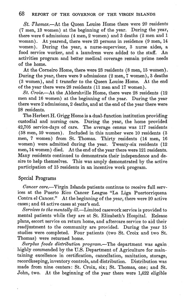 Annual report of the Governor of the Virgin Islands - Page 68