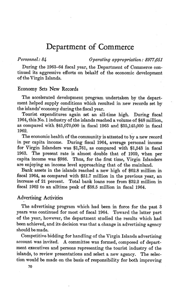 Annual report of the Governor of the Virgin Islands - Page 70