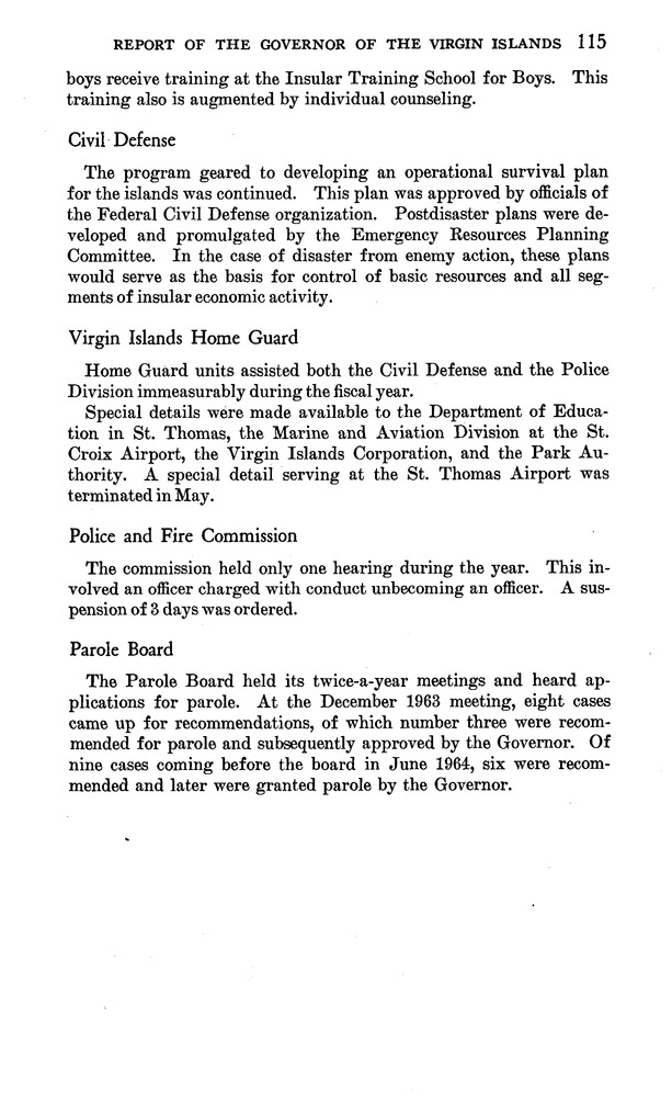 Annual report of the Governor of the Virgin Islands - Page 115