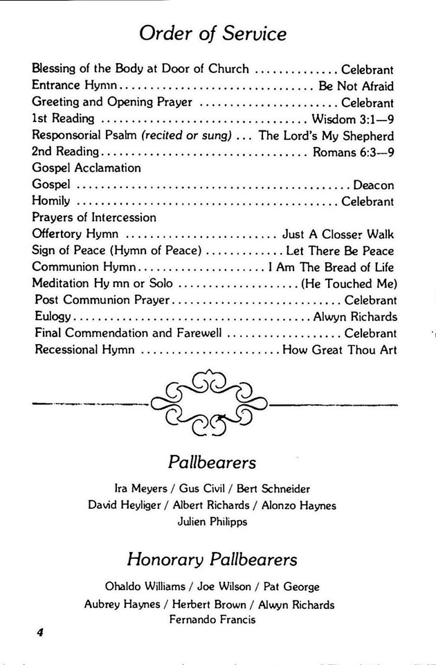 Funeral Booklet for Julian Andrews - Page 4