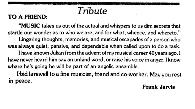 Funeral Booklet for Julian Andrews - Page 5