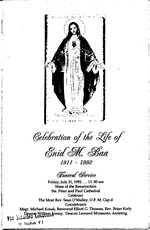 Funeral Booklet for Enid M. Baa