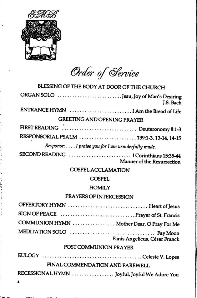 Funeral Booklet for Enid M. Baa - Page 6