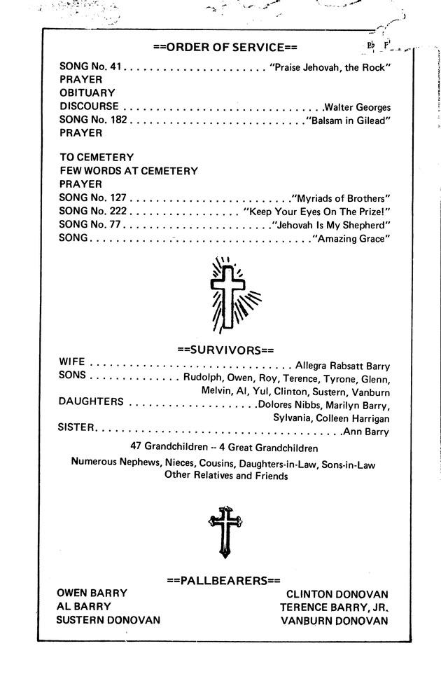 Funeral Booklet for Terence N. Barry - Page 2