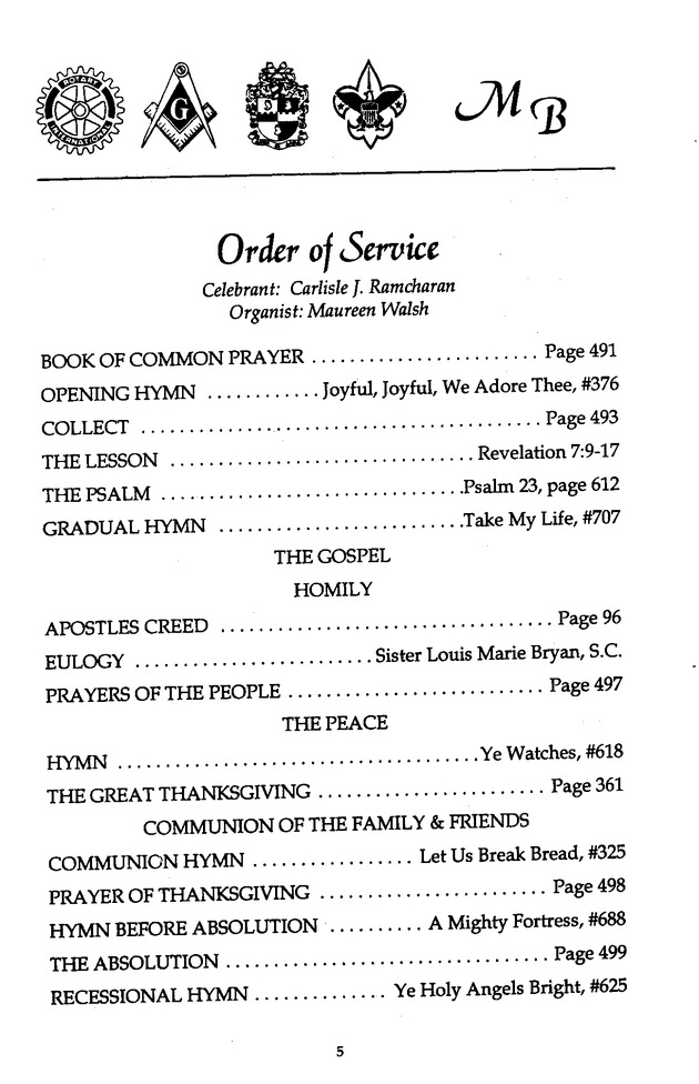 Funeral Booklet for Macon Moore Berryman, Dr. - Page 5