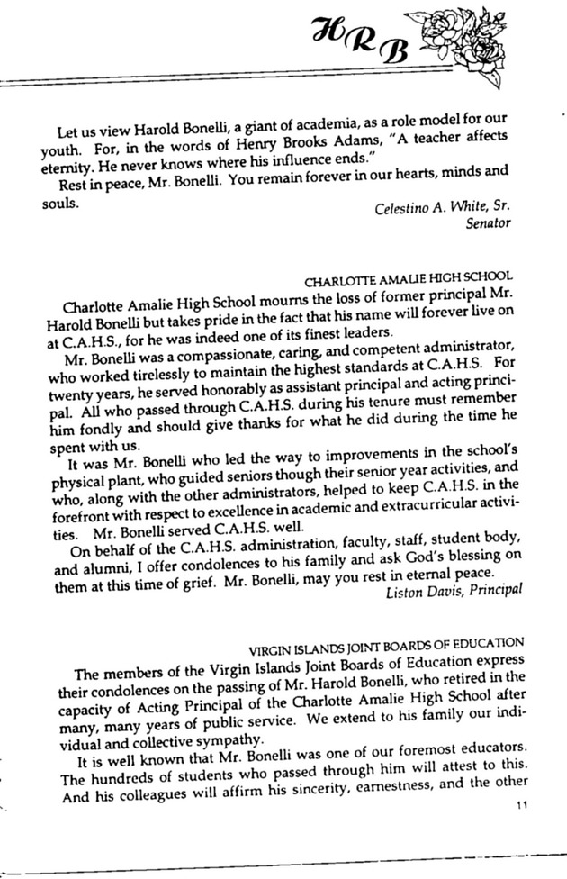 Funeral Booklet for Harold R. Bonelli - Page 10