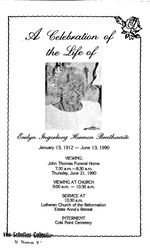 Funeral Booklet for Evelyn Ingerborg Hermon Brathwaite