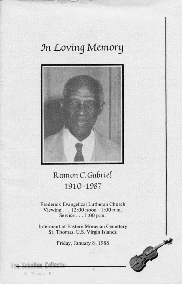 Funeral Booklet for Ramon C. Gabriel - Page 1