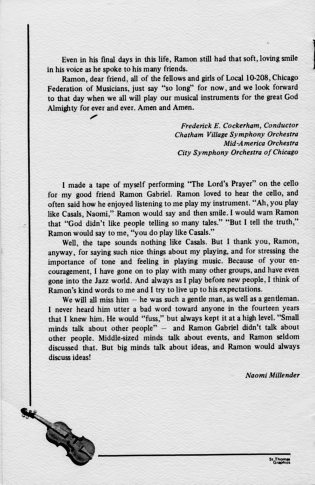 Funeral Booklet for Ramon C. Gabriel - Page 6