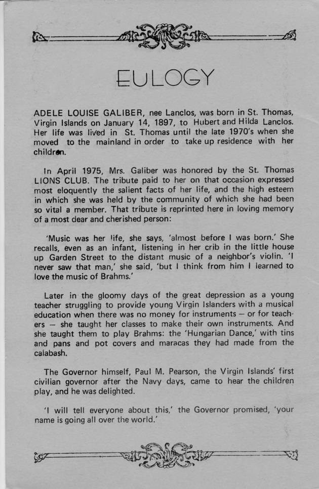 Funeral Booklet for Adele L. Galiber - Page 2