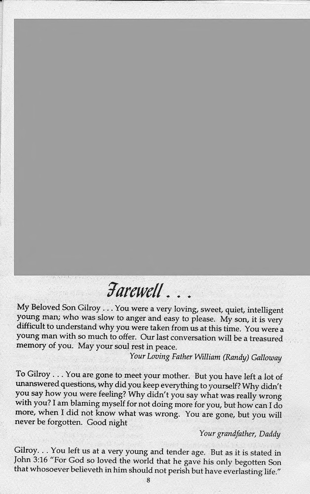 Funeral Booklet for Gilroy A. Galloway - Page 6