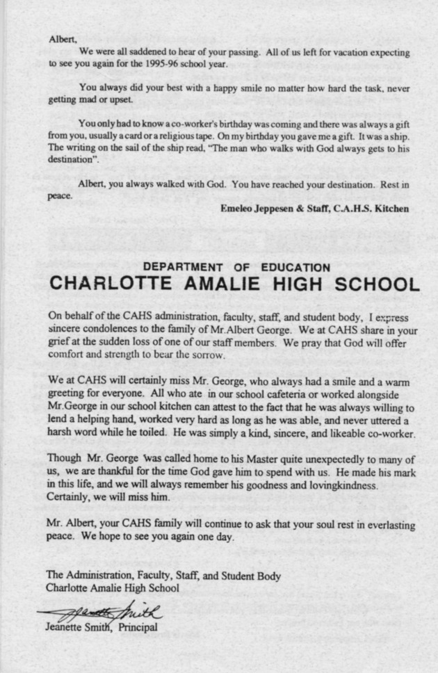 Funeral Booklet for Albert V. George - Page 7