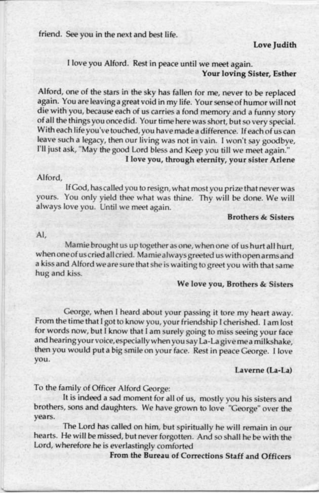 Funeral Booklet for Alford G. George - Page 5