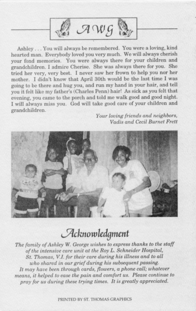 Funeral Booklet for Ashley W. George - Page 8