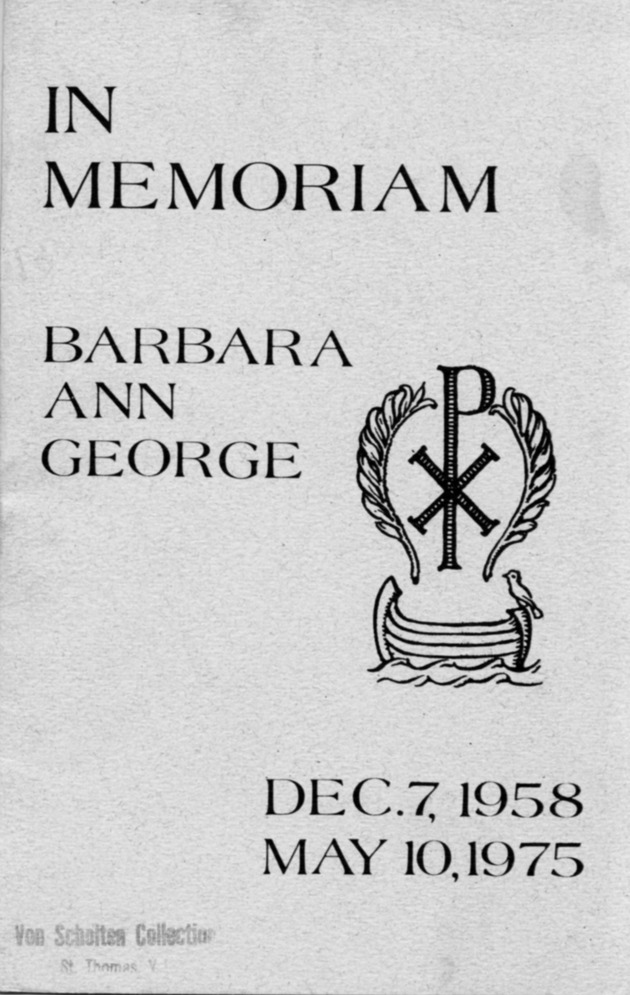 Funeral Booklet for Barbara A. George - Page 1