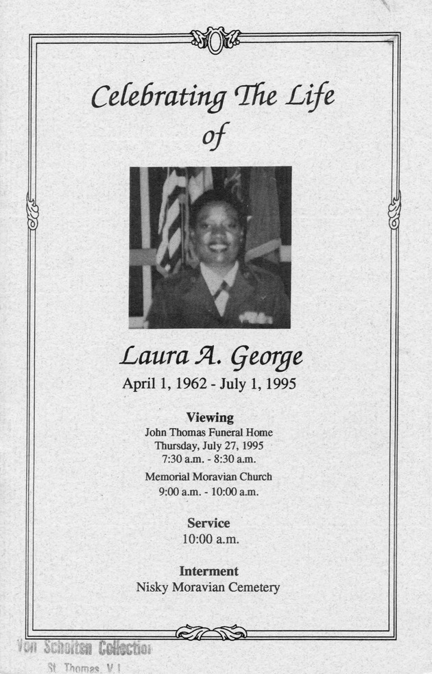 Funeral Booklet for Laura A. George - Page 1