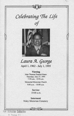 Funeral Booklet for Laura A. George