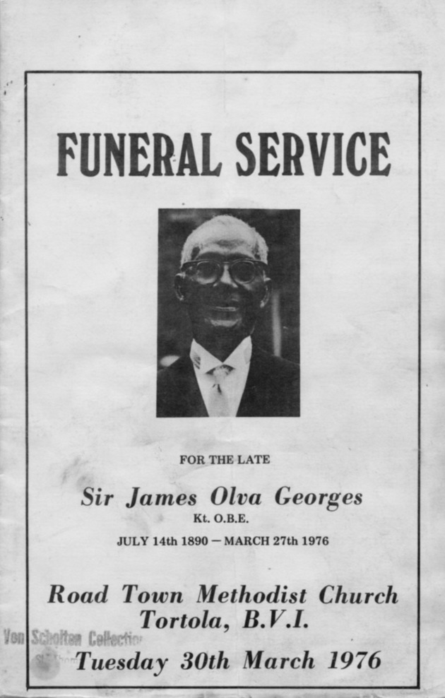 Funeral Booklet for James O. Georges - Page 1