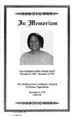 Funeral Booklet for Lelas M. X. Gifft