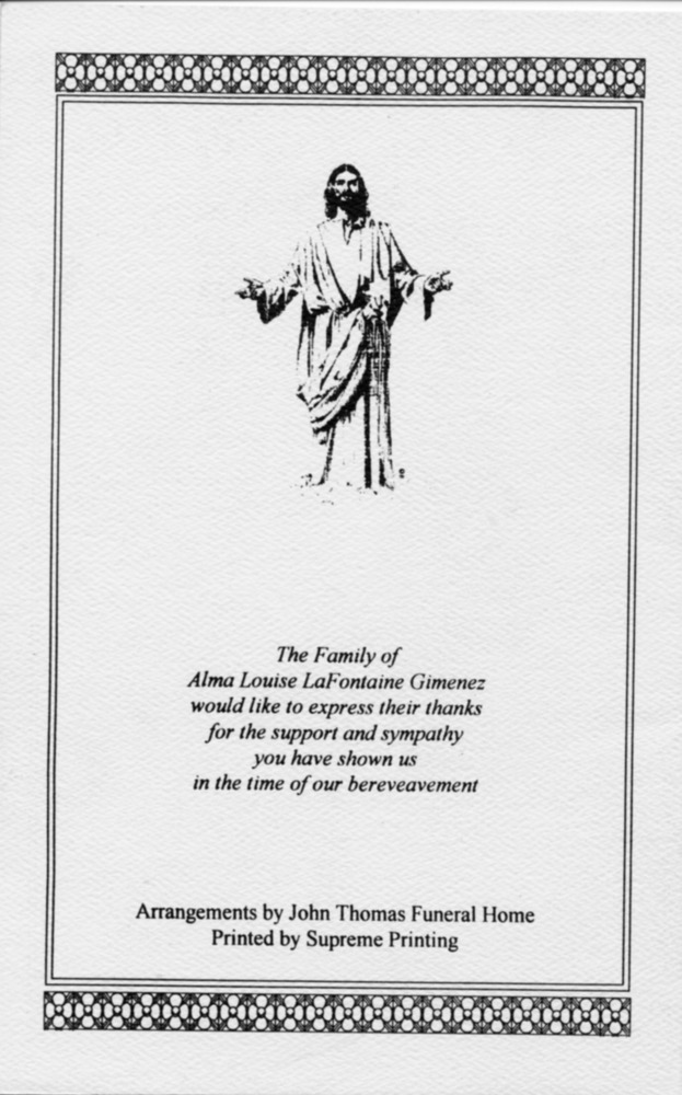 Funeral Booklet for Alma L. Gimenez - Page 12