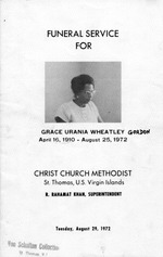 Funeral Booklet for Grace U. Gordon