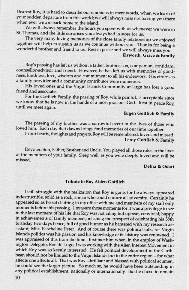 Funeral Booklet for Roy A. Gottlieb - Page 7