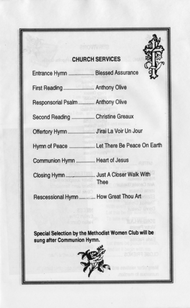 Funeral Booklet for Ann L. Greaux - Page 3