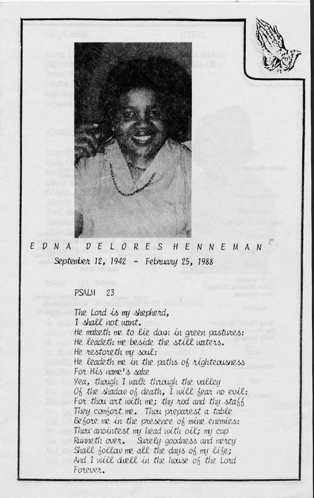 Funeral Booklet for Edna Delores Henneman - Page 3