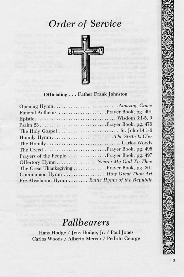 Funeral Booklet for Arthur Hodge - Page 3