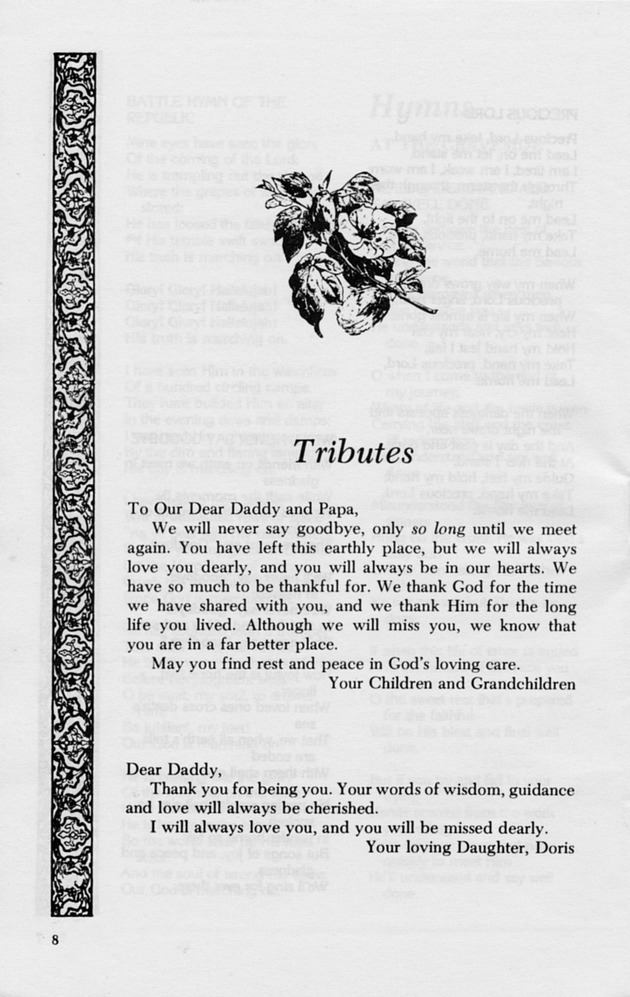 Funeral Booklet for Arthur Hodge - Page 4