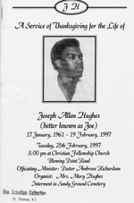 Funeral Booklet for Joseph Allan Hughes