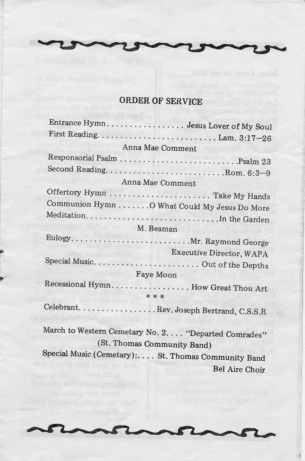 Funeral Booklet for Anthon Jackson - Page 3